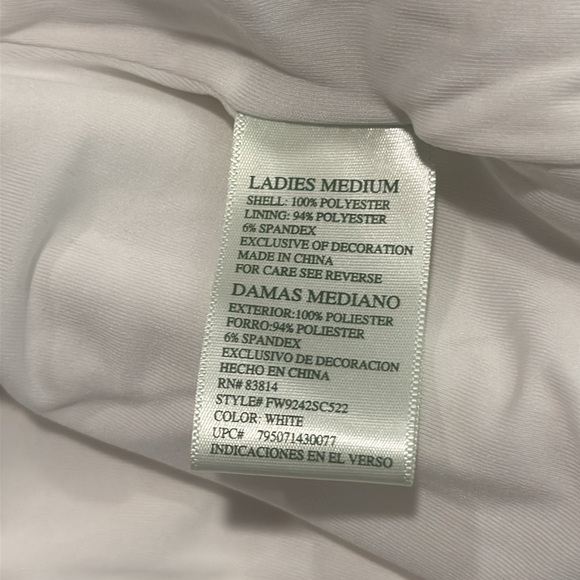 Tangerine Brand Jacquard Fleece Vest White Women's Size Medium - Picture 4 of 5